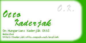otto kaderjak business card