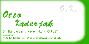 otto kaderjak business card